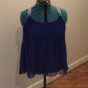 Brilliant blue White House Black market haltertop